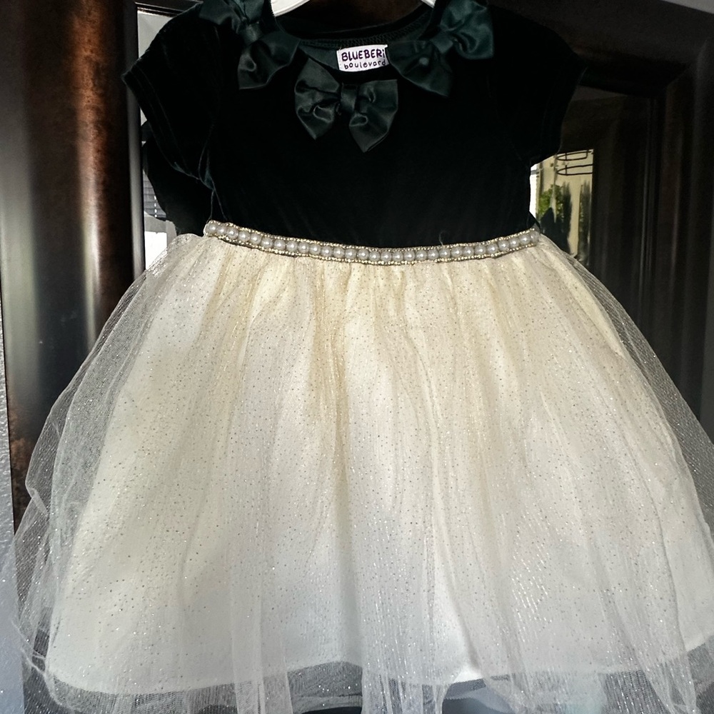 Blueberi Boulevard Black and White Kids Dress